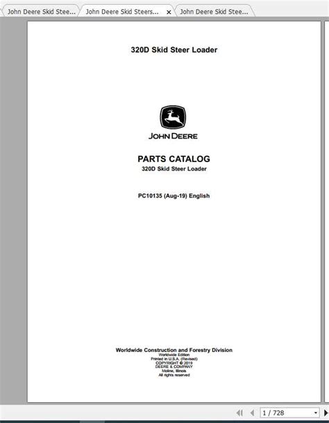 john deere 320d skid steer service manual|deere 320 skid steer manual.